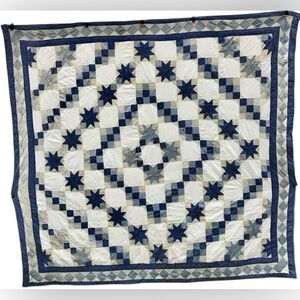 Vintage Handmade Patchwork Quilt 94” x 85”